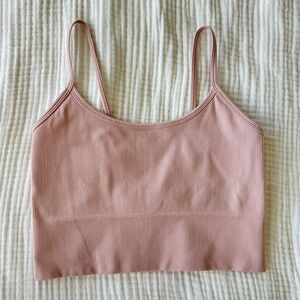 Athleta ribbed crop tank - M